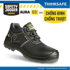 Giày bảo hộ Jogger Aura S3 SRC ESD da bò cấu tạo phi kim chống nước chống đinh Giày jogger chống tĩnh điện