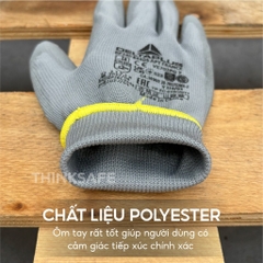 Găng tay lao động Deltaplus VE702PG phủ PU chống cắt chống dầu Bao tay lao động ôm tay thao tác - Trang bị toàn diện