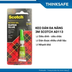 Keo dán đa năng siêu dính 3M AD113 lâu khô, dùng cho dán mica gỗ, nhựa, cao su, nỉ, giày dép, Trang bị toàn diện