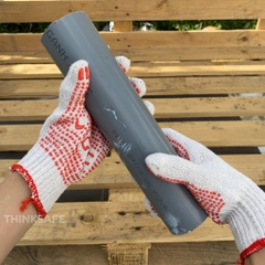 Găng tay bảo hộ phủ hạt nhựa 70g, Màu trắng, Tăng độ bám chống trơn trượt, thao tác linh hoạt - Trang bị toàn diện