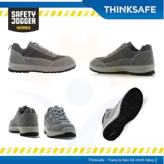 Giày bảo hộ Jogger Organic Giày lao động nam/nữ siêu nhẹ da lộn, chống đinh chống trượt cao cấp - Trang bị toàn diện
