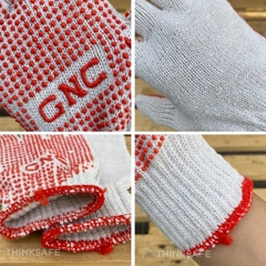 Găng tay bảo hộ phủ hạt nhựa 70g, Màu trắng, Tăng độ bám chống trơn trượt, thao tác linh hoạt - Trang bị toàn diện