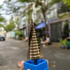 Mũi khoan tháp chuôi lục giác KingBlue M2 KBT-04*12/ KBT-04*20/ KBT-04*32 kích thước 4-32mm, mũi khoan bước đa năng