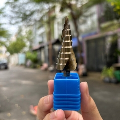 Mũi khoan tháp chuôi lục giác KingBlue M2 KBT-04*12/ KBT-04*20/ KBT-04*32 kích thước 4-32mm, mũi khoan bước đa năng