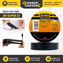 Băng keo điện 3M Super 33, băng dính điện, cách điện, chịu nhiệt 105 độ, chống nước, chống cháy lan, Trang bị toàn diện