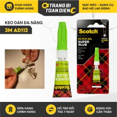 Keo dán đa năng siêu dính 3M AD113 lâu khô, dùng cho dán mica gỗ, nhựa, cao su, nỉ, giày dép, Trang bị toàn diện