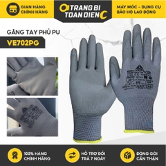 Găng tay lao động Deltaplus VE702PG phủ PU chống cắt chống dầu Bao tay lao động ôm tay thao tác - Trang bị toàn diện