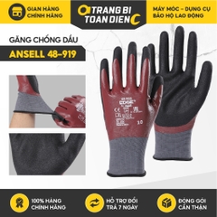 Găng tay chống dầu nhớt Ansell 48-919 chống cắt, phủ cao su, thao tác dễ dàng, đa dụng - Trang bị toàn diện