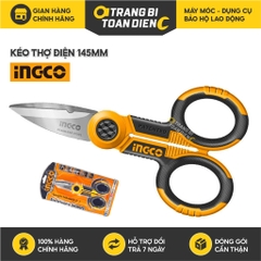 Kéo thợ điện 145mm INGCO, Kích thước 145mm, Chất liệu thép không gỉ, Độ dày lưỡi kéo 3.0mm - Trang bị toàn diện