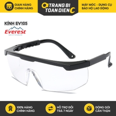 Kính bảo hộ EV105 tròng trong suốt Chống tia UV Chống bụi Chống mờ sương Kính bảo hộ chính hãng - Trang bị toàn diện