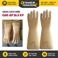 Găng tay cách điện cao áp 26,5 KV Regeltex bao tay cách điện cao áp, an toàn, có giấy kiểm định - Trang bị toàn diện