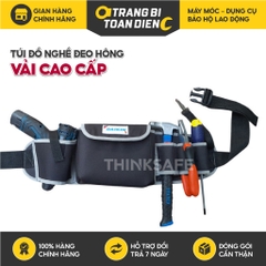 Túi đeo hông đựng đồ nghề dụng cụ sửa chữa thợ kỹ thuật điện có đai đựng máy khoan pin - Trang bị toàn diện