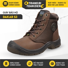 Giày bảo hộ Jogger nam Dakar da ngựa cao cổ chống nước chống đinh / giập ngón cách điện - Trang bị toàn diện