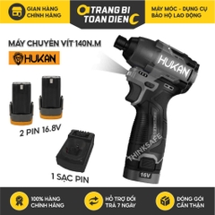 Máy chuyên vít pin 16V Hukan H16-G2CV0140N, Lực siết 140Nm, 3 chế độ bắn vít, kèm pin sạc