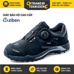 Giày bảo hộ Hàn Quốc Ziben 203 màu đen, chống thấm nước, thoáng khí, khóa vặn tiện lợi, kiểu dáng thời trang, chính hãng