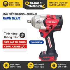 Máy bắn bulong 18V Kingblue KM18SF lực siết 1000Nm mở 1200Nm, 1/2 inch Máy siết bulong sửa ô tô, xe tải chưa kèm pin sạc