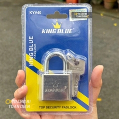 Ổ khóa KingBlue KYV40 kích thước 40mm, chất liệu cùm thép ruột đồng chất lượng, bảo vệ tài sản khóa cửa, kho xưởng
