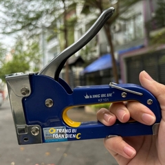 Kìm bấm ghim KingBlue KF-101 kích thước 4-8mm, độ dày 0.7mm, Máy bắn ghim gỗ, đóng thùng carton, dập ghim bao bì