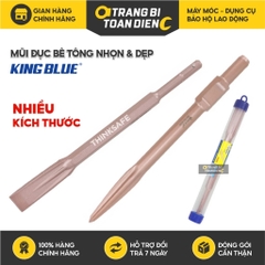 Mũi đục bê tông KingBlue KBVD/ KBVN đầu dẹp và đầu nhọn kích thước 14 -17mm, dài 250 - 280mm, chất liệu thép cao cấp