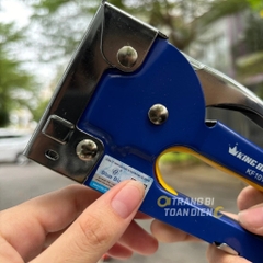 Kìm bấm ghim KingBlue KF-101 kích thước 4-8mm, độ dày 0.7mm, Máy bắn ghim gỗ, đóng thùng carton, dập ghim bao bì