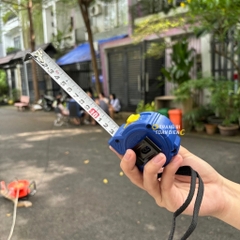 Thước cuộn KingBlue LA-50.25/ LA-100.25 rộng 25mm, dài 5 - 10 mét, vỏ nhựa ABS thước kéo thép, thước mét đo lường
