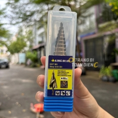 Mũi khoan tháp chuôi lục giác KingBlue M2 KBT-04*12/ KBT-04*20/ KBT-04*32 kích thước 4-32mm, mũi khoan bước đa năng