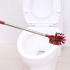 ( cây inox đầu đỏ vàng mã 3807 ) cọ vệ sinh toilet, bàn chải chà sàn, bồn cầu nhà vệ sinh siêu sạch