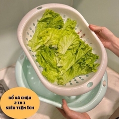 SET 3 THAU RỔ OVAL, bộ thau rổ nhựa dày cao cấp 3 size khác nhau