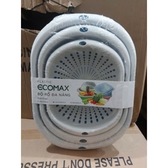 SET 3 THAU RỔ OVAL, bộ thau rổ nhựa dày cao cấp 3 size khác nhau