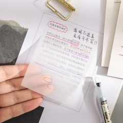 set 50 tờ giấy note trong suốt, giấy ghi chú trog suốt siêu kute