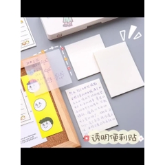 set 50 tờ giấy note trong suốt, giấy ghi chú trog suốt siêu kute