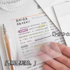 set 50 tờ giấy note trong suốt, giấy ghi chú trog suốt siêu kute