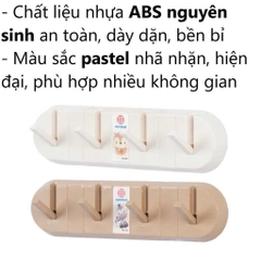 ( 2811) Thanh Dán  Tường 4 Móc Treo Đồ Đa Năng Bằng Nhựa Siêu Bền