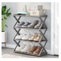 Kệ Để Giầy Chữ X 4 Tầng Đa Năng Gấp Gọn Thông Minh