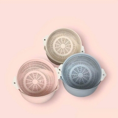 Set Thau Rổ Tai 2 lớp Nhựa Việt Nhật Bền Đẹp Size 28x15x14cm