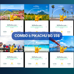 Combo 6 shiny Pikachu Rally Stamp Background