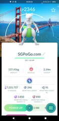 Shiny Mewtwo XXL - San Francisco Background✨️