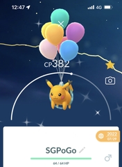 Shiny Flying Pikachu