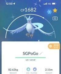 Shiny Articuno 2018 (Guaranteed lucky)