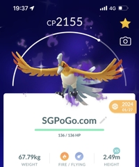 Shiny Ho-Oh level 50 + 3 moves