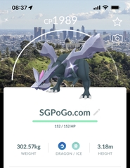 Shiny Kyurem with Los Angeles background