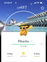 Shiny Pikachu summer hat background - Mini PTC