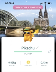 Shiny Pikachu summer hat background - Mini PTC