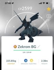 Shiny Zekrom White background