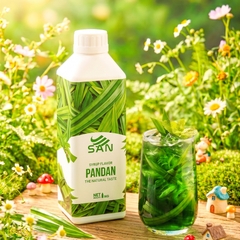 Syrup Lá Dứa SAN Chai 1Kg – Siro Pha Chế Trà Sữa, Cà Phê, Đá Xay, Có Mẫu Thử 100ml