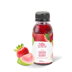 SYRUP ỔI HỒNG DÂU TÂY Chai 100ml (Trái Cây Tự Nhiên - Hương Thơm, Màu Sắc Nổi Bật)