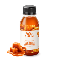 SYRUP HƯƠNG CARAMEL Chai 100ml, đậm đà, có chai chiết 100ml tặng công thức, latte, trà sữa, làm bánh, pha chế đa dạng