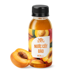 NƯỚC CỐT ĐÀO Chai 1Kg, tặng sách công thức, tiện dụng, trái cây tự nhiên, đậm đặc, chuyên dùng pha chế trà trái cây, soda