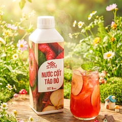 NƯỚC CỐT TÁO ĐỎ Chai 1Kg (Trái Cây Tự Nhiên - Hương Thơm, Màu Sắc Nổi Bật)