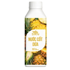 NƯỚC CỐT DỨA Chai 1Kg, tặng sách công thức, tiện dụng, trái cây tự nhiên, đậm đặc, chuyên dùng pha chế trà trái cây, soda